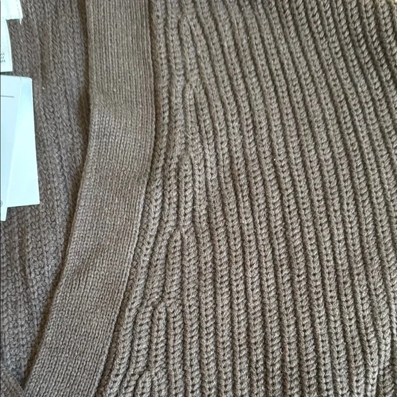 NWT H&M Brown Ribbed Knit Cardigan Sweater - Picture 2 of 3